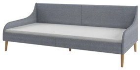 279149 vidaXL Cadru pat de zi cu saltea spumă memorie, gri deschis, textil