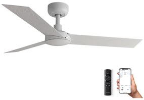 Ventilator de tavan FARO 34288WP CRUISER S alb d. 106 cm SMART + telecomandă