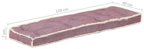Perna pentru canapea paleti, rosu burgundia, 120x40x7 cm 1, burgundy red, Perna de spatar