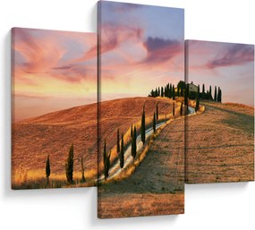 Tablou - Casa pe deal Toscana, Italia (90x60 cm)