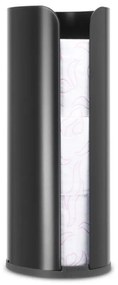 Suport hartie igienica Brabantia ReNew 1003471, Triplu, Rezistent la coroziune, Negru