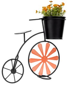 Ghiveci RETRO in forma de bicicleta, visiniu / negru, SEMIL