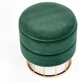 Taburet tapitat Minty Velvet Verde / Gold