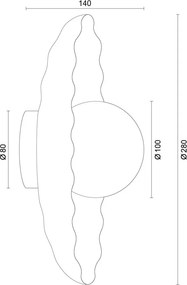 Aplica realizata manual din ceramica IP44 BOLL 8933