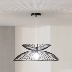 Brilagi - Lustră LED pe cablu CERIA WIRE, 1xE27/40W/230V, Ø 60 cm, neagră