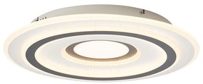 Plafonieră de design albă cu gri închis rotund, incluzând LED dimabil - Taylor