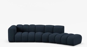 Canapea deschisa rotunjita 5 locuri Lupine boucle Baloo L335 cm