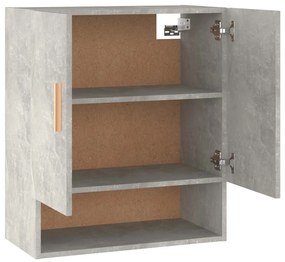 Dulap de perete, gri beton, 60x31x70 cm, lemn compozit 1, Gri beton