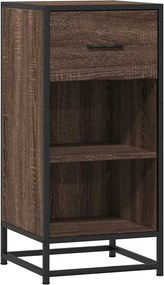 vidaXL Dulap, stejar maro, 35,5x35x76 cm, lemn prelucrat și metal