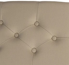 Bancheta shabby chic 2 locuri, bej, stofa, 122x41x46 cm