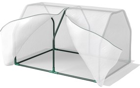 Mini Seră Outsunny pentru grădină și balcon din plastic PE și oțel cu închidere cu fermoar, 99x71x60 cm, de culoare alb transparent | Aosom Romania