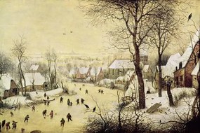 Reproducere Winter Landscape with Skaters and a Bird Trap, Pieter the Elder Bruegel