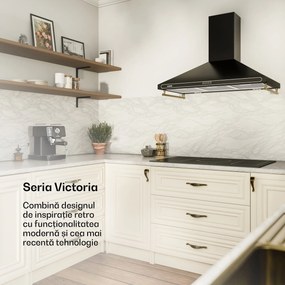 Klarstein Victoria 90, hotă extractoare, 90 cm, design retro, 644,5 m³ / h, 2 lumini LED