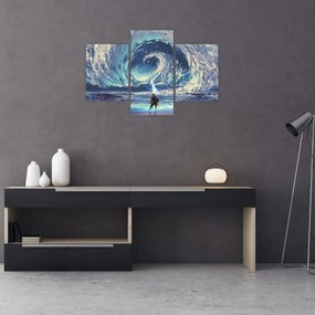 Tablou - Ilustrație a unui băiat cu o suliță (90x60 cm)