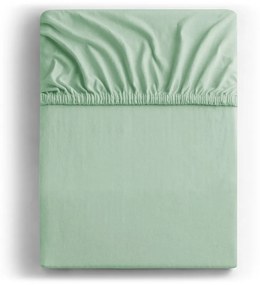 Cearceaf verde deschis din jerseu cu elastic 140x200 cm Amber – Restilo