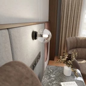 Aplică ROSSI 1xE14/10W/230V negru/transparent