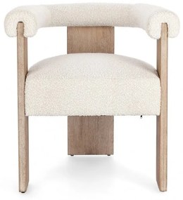 Scaun cu brate, alb natural, 70x60x71 cm, Agape, Bizzotto