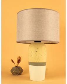 Lampă de masă RAMZES 1xE27/40W/230V bej/galben