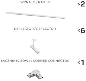 Zuma Line 3576 - Spot pe șină LISA 6xGU10/35W/230V alb