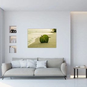 Tablou cu frunză în nisip (90x60 cm)