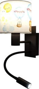 Brilagi - Lampă LED flexibilă BOBO 1xE27/25W/230V + LED/3W negru/alb/cu animale