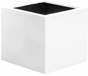 Ghiveci de flori Jumbo, alb lucios, dimensiuni multiple - PotteryPots Mărime: XL - v. 92 cm
