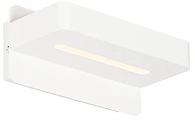 Aplica de perete moderna alba incluzând LED cu USB și întrerupător - Ted