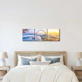 Tablou - Lacul Bled (cu ceas) (90x30 cm)