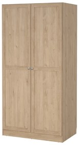 Șifonier în culoare naturală cu aspect de lemn de stejar 99x200x62 cm Billund – Tvilum