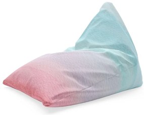 Sac de șezut Triangl vată de zahăr, roz / turcoaz