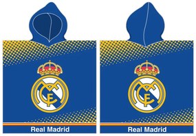 Real Madrid Blue poncho prosop de plajă 55x110 cm