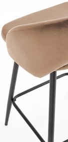Scaun de bar H96 velvet bej