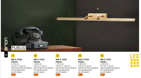 Aplica LED pentru tablou PUBLIO L-50cm crom