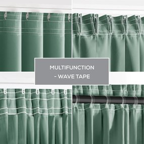 Draperie verde-deschis termoizolantă/dimout (semi-opacă) 140x245 cm Kierra – Restilo