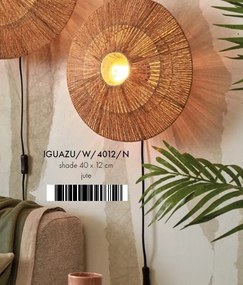 Aplica de perete eco din iuta Iguazu S disc 40cm, nat