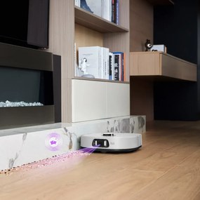 Aspirator robot Eureka J15 Ultra, 19 000 Pa, 3 l, Autonomie de 150 min, Lidar + camerа RGB, FlexiRazor, Comanda vocala, Alb