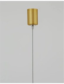 Lustra LED suspendata design liniar ELETTRA auriu, L-120cm