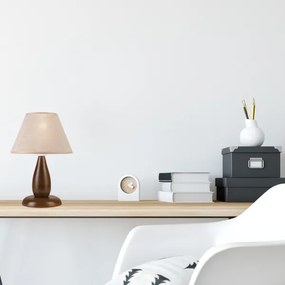 Lampă de masă PERA 1xE27/60W/230V maro închis/fag
