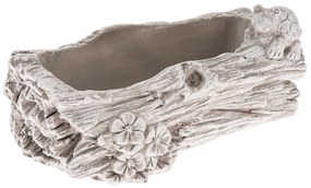 Container din beton pentru ghiveci Trunchi cuflori, gri, 11 x 21 cm