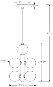 Lustră pe cablu TYCHO 6xG9/28W/230V Lucide 45474/06/02