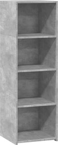 vidaXL Dulap înalt, gri beton, 40x41x124 cm, lemn prelucrat