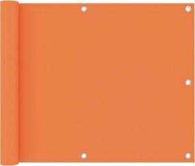 vidaXL Paravan de balcon, portocaliu, 75 x 500 cm, țesătură oxford