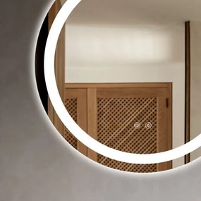 Oglindă Baie LED și Dezaburire Elit's Premium cu Senzor Touch, Lumina Rece, Caldă și Neutră, 60cm