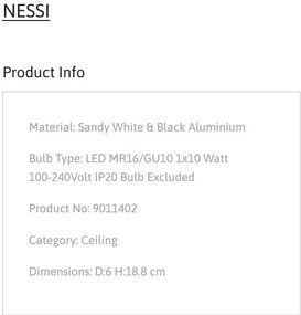 Spot aplicat directionabil design decorativ NESSI, NVL-9011402