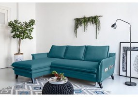 Colțar extensibil cu șezlong pe partea stângă Miuform Charming Charlie, turcoaz