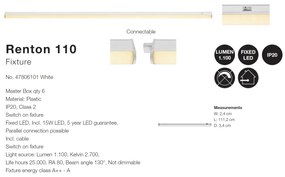 Aplica LED perete/ plafon design liniar Renton 110 47806101 NL
