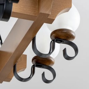 Lustră pe lanț Brilagi QUEEN 8xE14/40W/230V fag/nuc