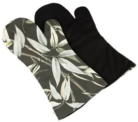 Bellatex Mănuși pentru grătar Bamboo negru , 22 x46 cm, 2 buc.