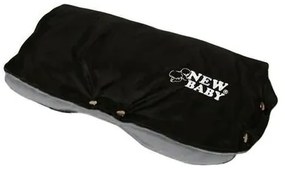 New Baby Manșon din fleece pentru cărucior , negru- gri