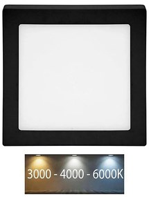 Corp de iluminat LED Ecolite LED-CSQ-CCT/18W/CR RAFA LED/18W/230V IP44 negru